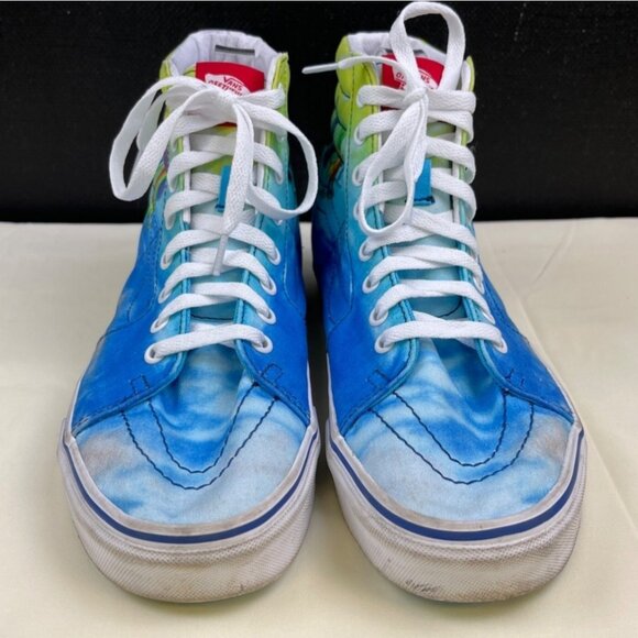Vans Unisex Blue SpongeBob x Sk8-Hi Shoes/Sneakers M9.5/W11 SKU 4753